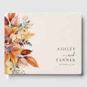 Elegante Herbstlaub Herbsthochzeit Gästebuch (Vorderseite)