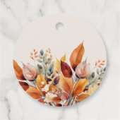 Elegante Herbstlaub Herbsthochzeit Geschenkanhänger (Rückseite)