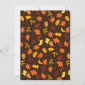 Elegante Herbstlaub Hochzeit im Herbst Einladung (Rückseite)