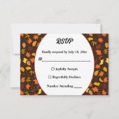 Elegante Herbstlaub Hochzeit im Herbst RSVP Karte (Vorderseite)