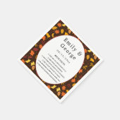 Elegante Herbstlaub Hochzeit im Herbst Serviette (Ecke)