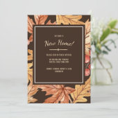 Elegante Herbstlaub Neue Zuhause Ankündigung (Stehend Vorderseite)