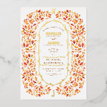 Elegante Herbstlaub Rustic Boho Wedding