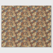 Elegante Herbstlaube aus festem Glas - Rustikaler  Geschenkpapier (Flach)