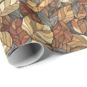 Elegante Herbstlaube aus festem Glas - Rustikaler  Geschenkpapier (Rolleneckpunkt)