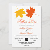 Elegante Herbstlaube Boho Herbstblütenhochzeit Einladung (Vorderseite)