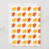 Elegante Herbstlaube Boho Herbstblütenhochzeit Einladung (Rückseite)