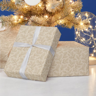 Elegante Herbstlaube   Boho Minimalistisch Farmhou Geschenkpapier