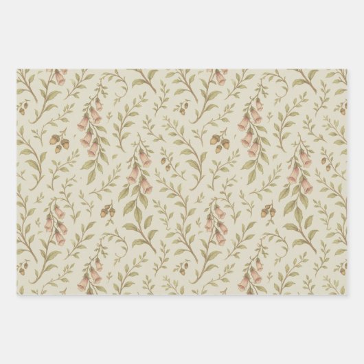 Elegante Herbstlaube | Boho Minimalistisch Farmhou Geschenkpapier Set (Vorderseite 3)