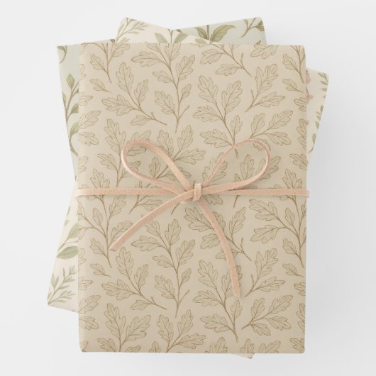 Elegante Herbstlaube | Boho Minimalistisch Farmhou Geschenkpapier Set (Beispiel)