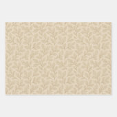 Elegante Herbstlaube | Boho Minimalistisch Farmhou Geschenkpapier Set (Vorderseite)