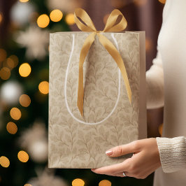 Elegante Herbstlaube | Boho Minimalistisch Farmhou Mittlere Geschenktüte