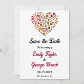 Elegante Herbstlaube Hochzeit im romantischen Herz Save The Date (Vorderseite)
