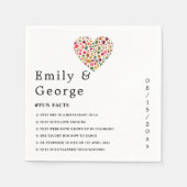 Elegante Herbstlaube Hochzeit im romantischen Herz Serviette (Vorderseite)