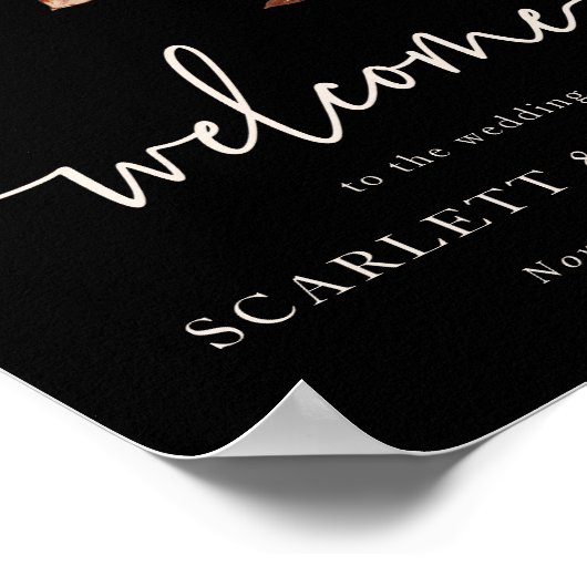 Elegante Herbstlaube Hochzeit Poster (Ecke)