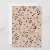 Elegante Herbstlaube Hochzeitsfeiern Einladung (Rückseite)