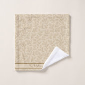 Elegante Herbstlaube | Maßgeschneiderter Minimalis Badhandtuch Set (Waschlappen)