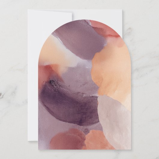 Elegante Herbstlaube Moderne Herbsthochzeit Einladung (Rückseite)