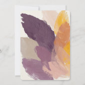 Elegante Herbstlaube Moderne Herbsthochzeit Einladung (Rückseite)