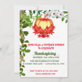 Elegante Herbstlaube Pumpkin Erntedank Dinner Einladung (Vorderseite)