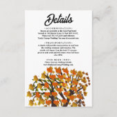 Elegante Herbstlaube Rodelbahn Romantische Hochzei Begleitkarte (Vorderseite)