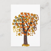 Elegante Herbstlaube Rodelbahn Romantische Hochzei Begleitkarte (Rückseite)