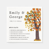 Elegante Herbstlaube Rodelbahn Romantische Hochzei Serviette (Vorderseite)