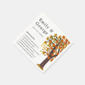 Elegante Herbstlaube Rodelbahn Romantische Hochzei Serviette (Ecke)