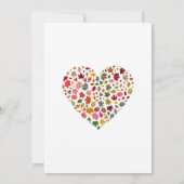 Elegante Herbstlaube Romantisches Herz-Brautparty Einladung (Rückseite)