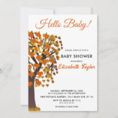 Elegante Herbstlaube Tree Romantic Baby Shower Einladung (Vorderseite)