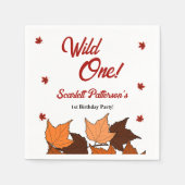 Elegante Herbstlaube Wild One Herbst 1. Geburtstag Serviette (Vorderseite)