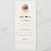 Elegante Herbstlaubs Pum Rust Terracotta Wedding Menükarte (Vorderseite)