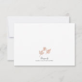Elegante Herbstleaves Copper Wedding RSVP Karte (Rückseite)