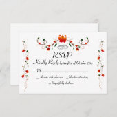Elegante Herbstleaves Hochzeit RSVP Karte (Vorne/Hinten)