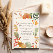 Elegante herbstliche Blätter Aquarell Elfenbein Ho