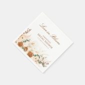 Elegante herbstliche Blumen-Brautparty Serviette (Ecke)