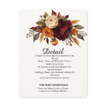 Elegante herbstliche Blumen-Hochzeits-Details-Eins