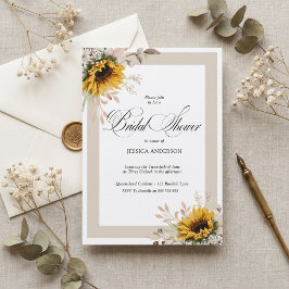 Elegante herbstliche Blumen-Hochzeitsshower-Einlad Einladung