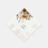 Elegante herbstliche Blumenehe Serviette (Ecke)