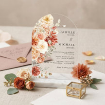 Elegante herbstliche Blumenhochzeit