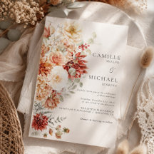 Elegante herbstliche Blumenhochzeit