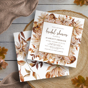 Elegante herbstliche Brautparty Einladung