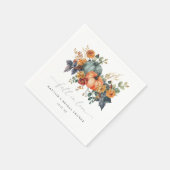 Elegante herbstliche Brautparty Serviette (Ecke)