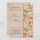 Elegante Herbstpotluck Dinner Einladungskarte Einladung (Vorne/Hinten)