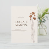 Elegante Herbstseite Save the Date floral Einladung (Stehend Vorderseite)