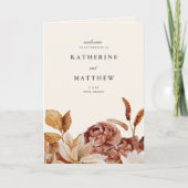 Elegante Herbstsonnenfeier "Floral Earth Tones" Programm (Vorderseite)