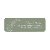 Elegante Herbsttage Grüne Hochzeitssage Rücksendea (Vorne)