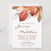 Elegante Herbstuntergang Einladung (Vorderseite)