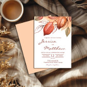 Elegante Herbstuntergang Einladung