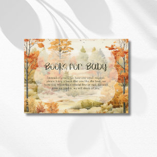 Elegante Herbstwald-Aquarellbücher für Babys Begleitkarte
